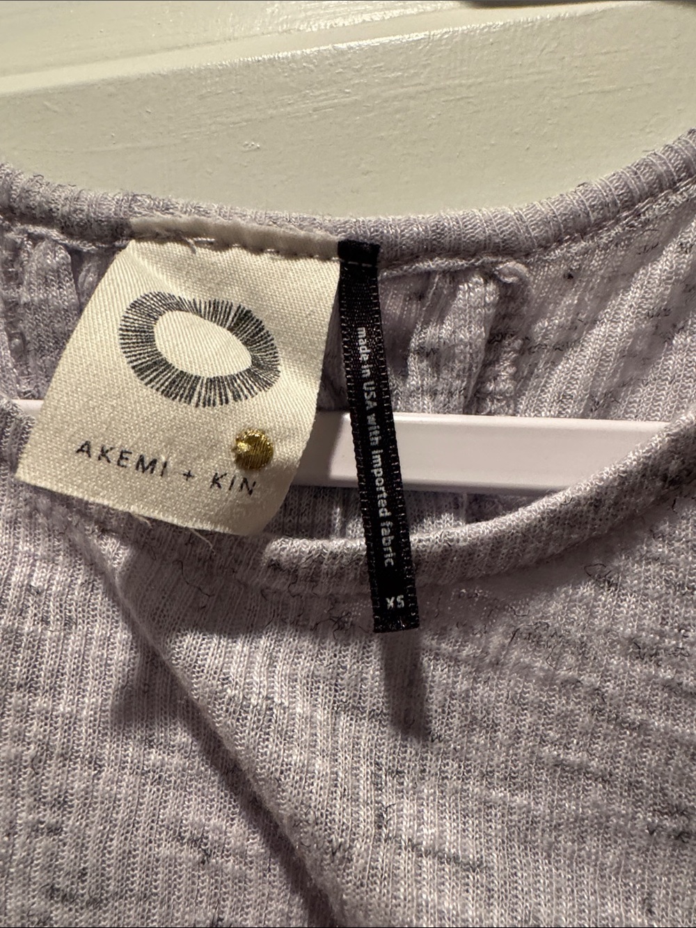 Women’s Light Gray Ribbed High-Low Tank Top - Picture 2 of 3